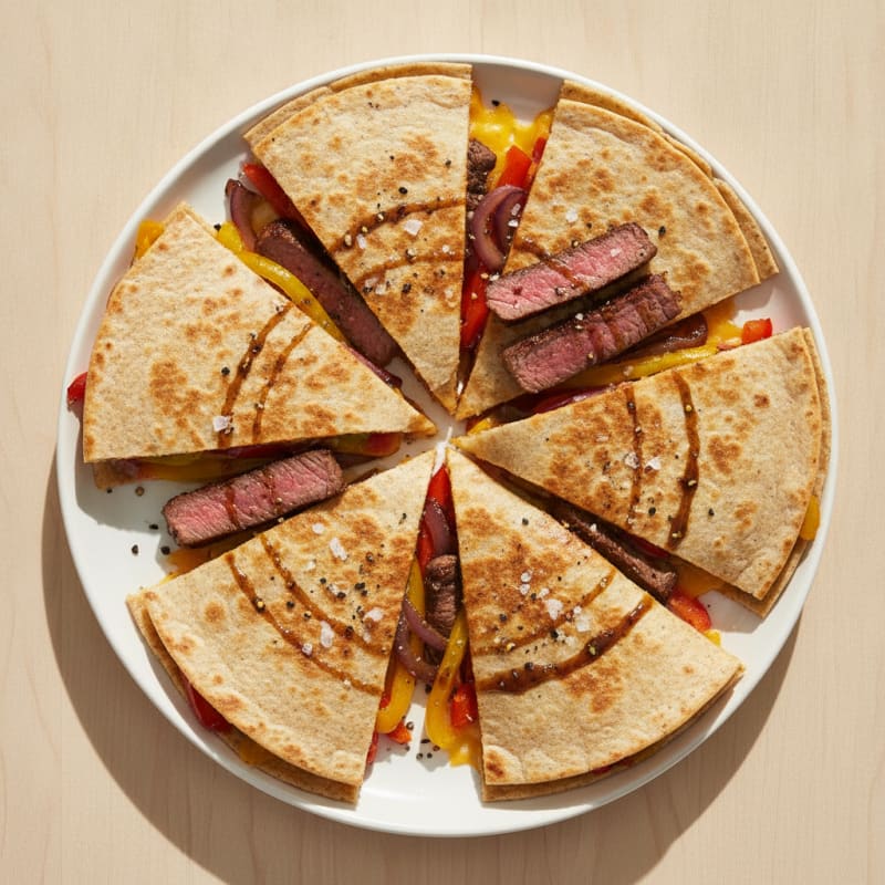 Seared Steak and Pepper Quesadillas