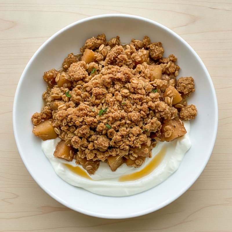Protein-Packed Baked Apple Crumble