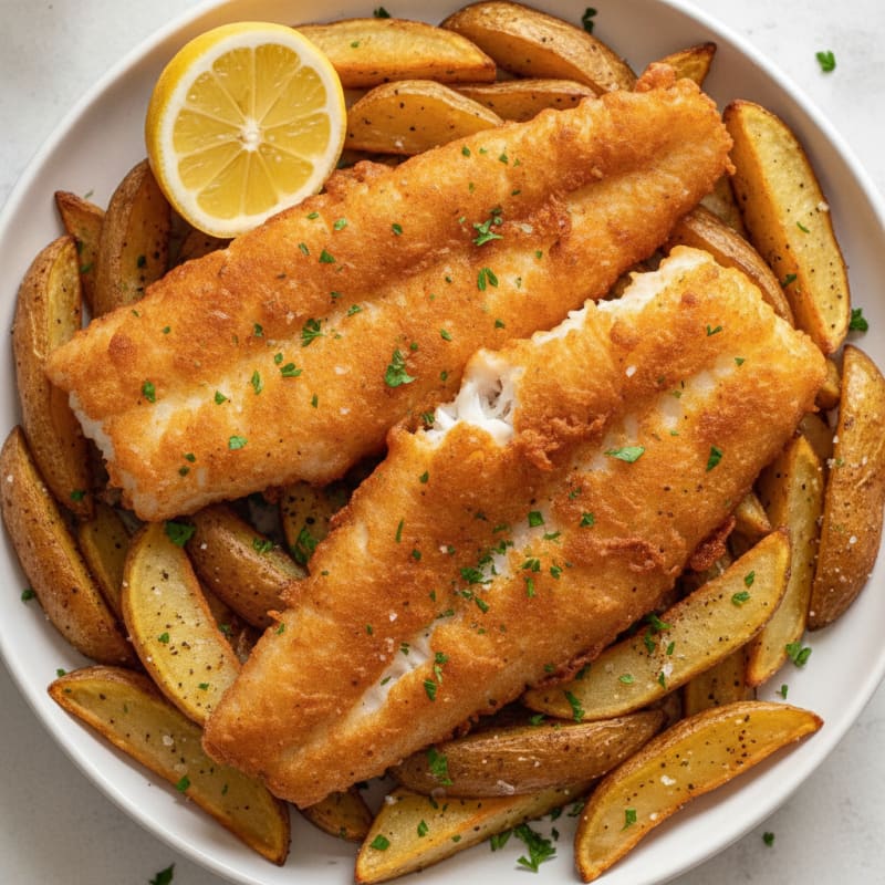 Beer-Battered Fish and Chips