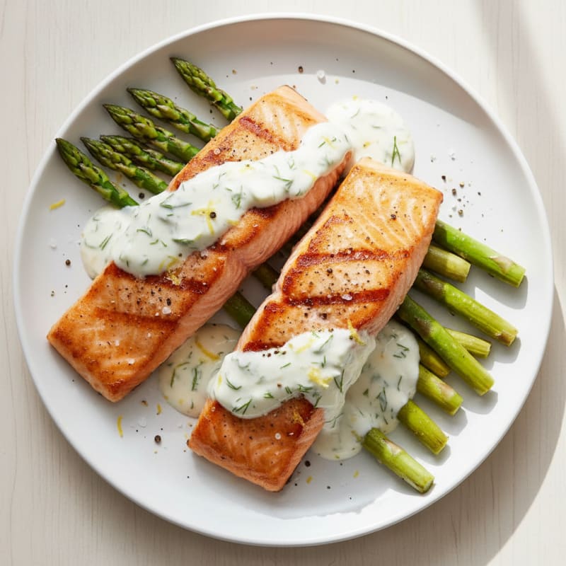 Pan-Seared Salmon with Lemon-Dill Sauce