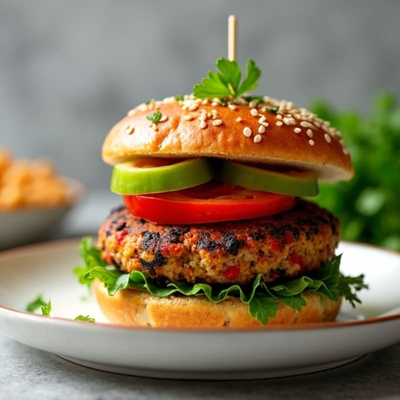 Smoky Southwest Black Bean Quinoa Burgers