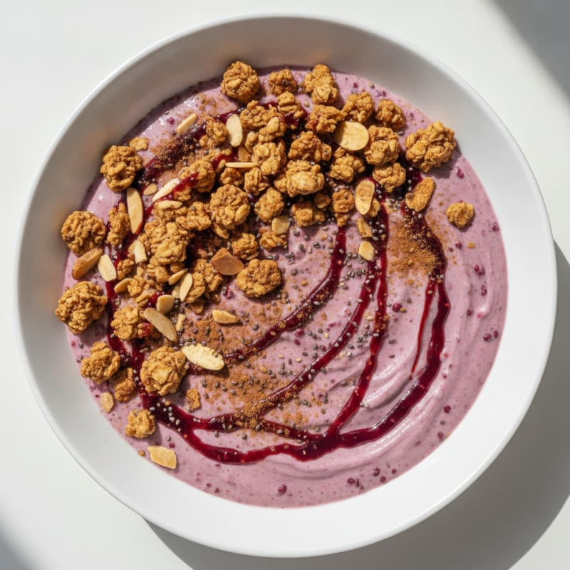 Nutty Granola Protein Smoothie Bowl