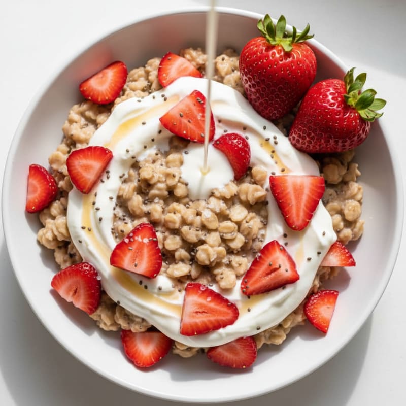 Strawberry Shortcake Overnight Oats