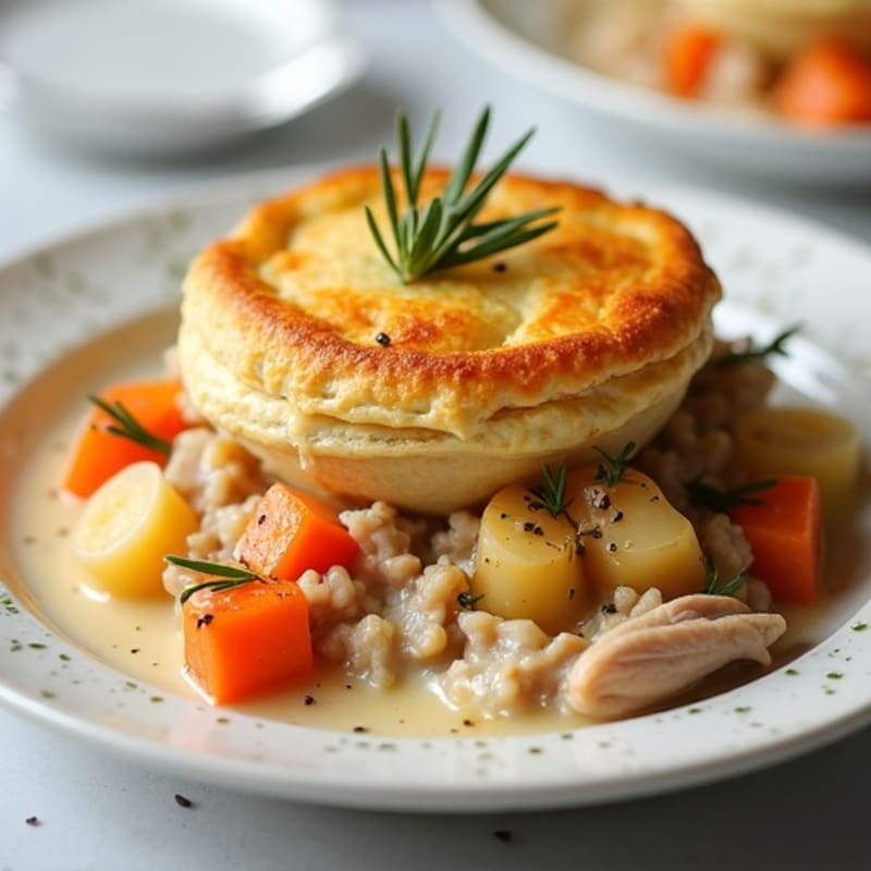 Creamy Herb-Roasted Turkey and Root Vegetable Pot Pie