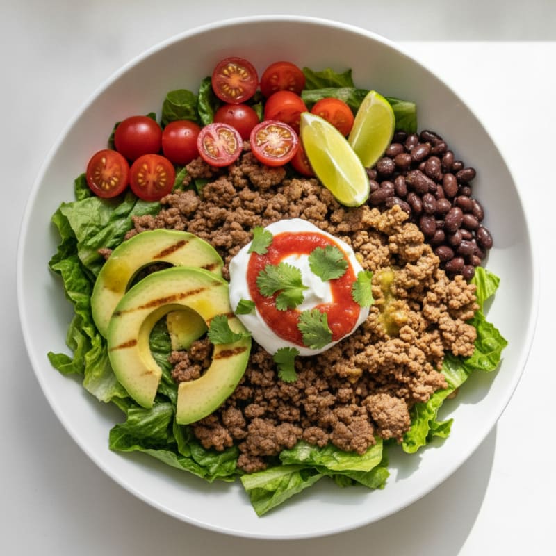 Ground Beef Taco Salad Bowl