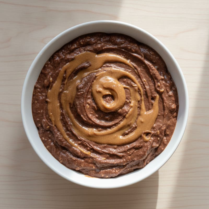 Silky Chocolate Protein Pudding with Almond Butter Swirl