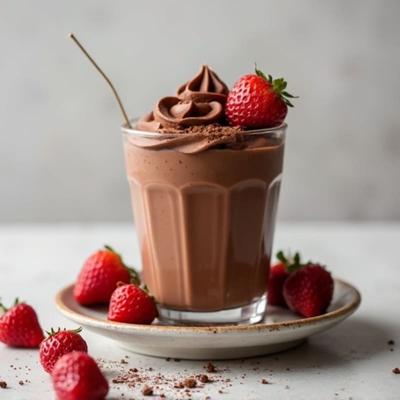 Silky Chocolate Protein Pudding with Almond Butter Swirl