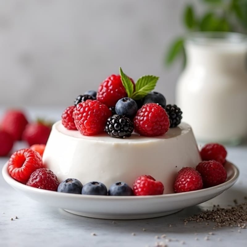 Creamy Greek Yogurt with Protein Powder and Fresh Berries