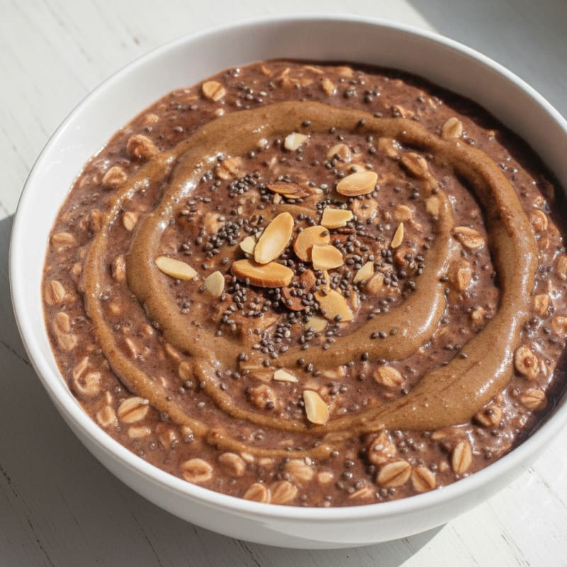 Cacao Almond Butter Overnight Oats