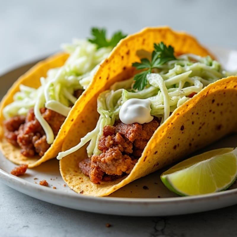 Crispy Slow-Cooked Pork Tacos with Fresh Cabbage Slaw