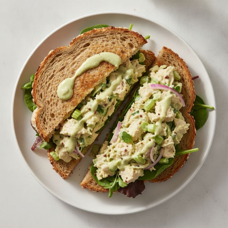 Zesty Sprouted Grain Chicken Salad Sandwich