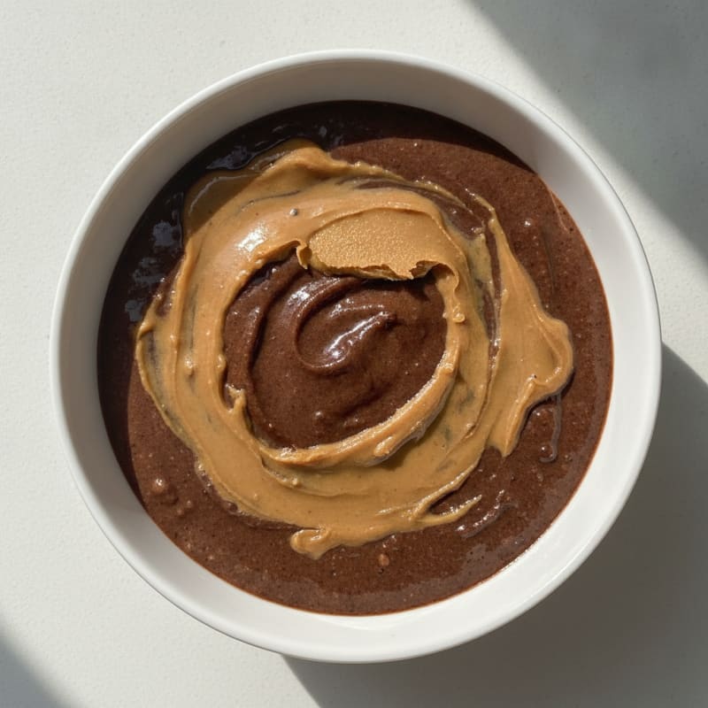 Silky Chocolate Protein Pudding with Peanut Butter Swirl