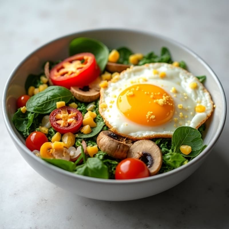 Protein-Packed Veggie and Egg White Scramble Bowl