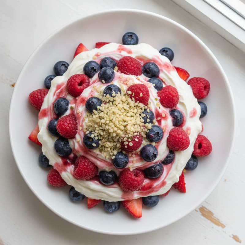 Greek Yogurt Protein Parfait with Mixed Berries