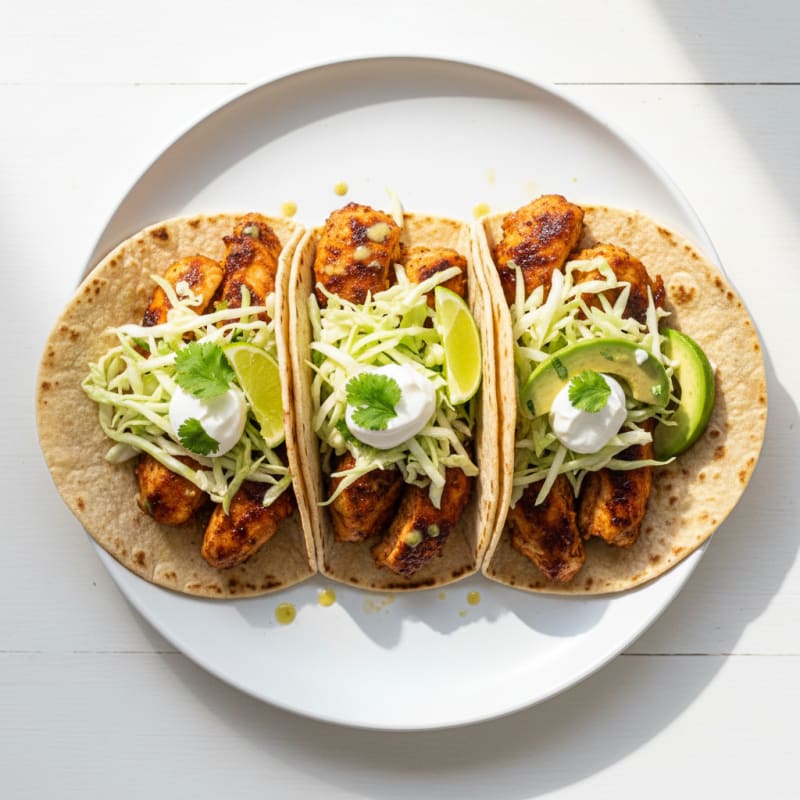 Smoky Chili-Lime Chicken Tacos