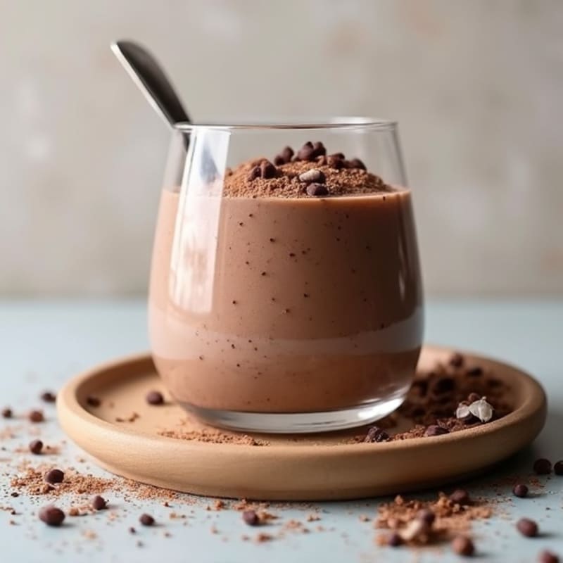 Creamy Chocolate Protein Pudding with Chia Seeds