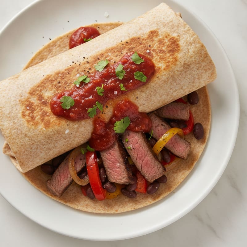 Hearty Steak and Bean Burrito