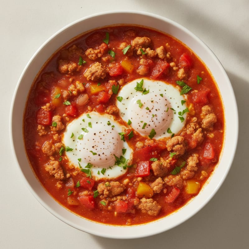 Spiced Tomato and Poached Egg Shakshuka