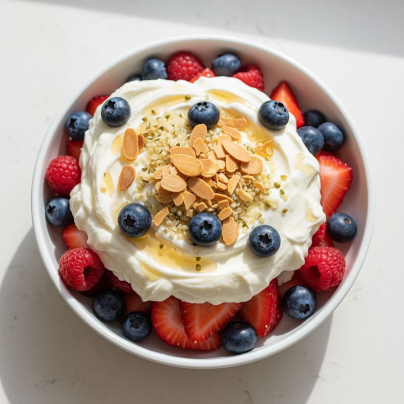 Creamy Greek Yogurt Protein Parfait with Mixed Berries