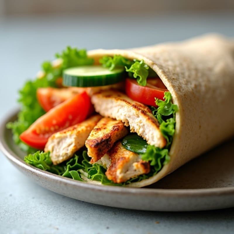 Grilled Chicken and Fresh Veggie Wrap