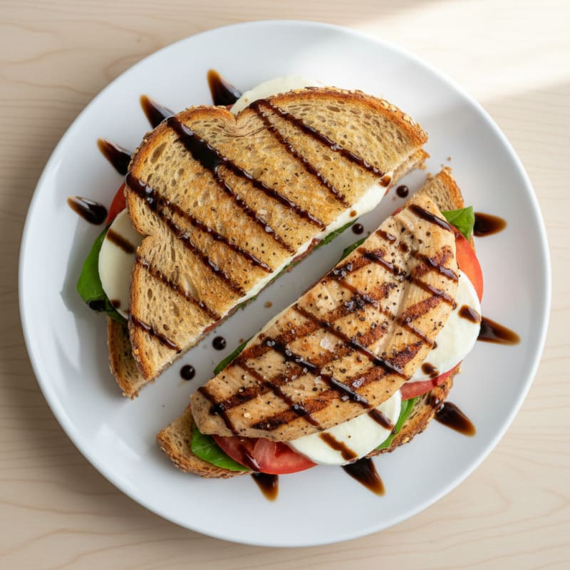 Grilled Caprese Sandwich with Balsamic Glaze