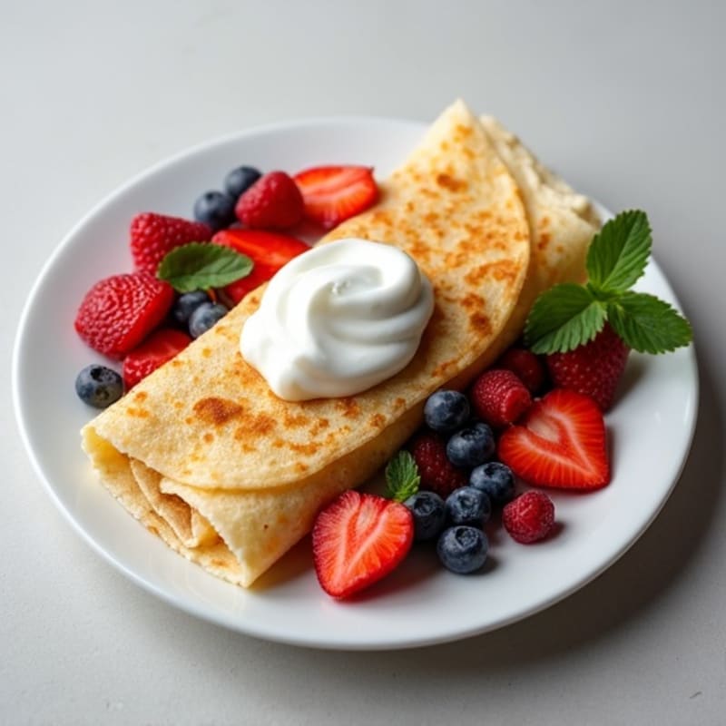 Light and Airy Rice Flour Crepes with Fresh Berries