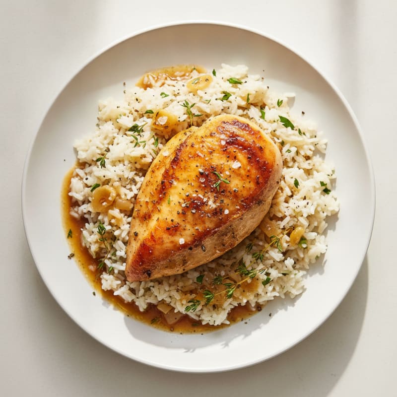 Poulet Rôti au Riz Parfumé