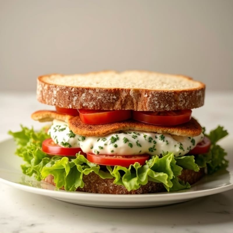 Herb-Roasted Chicken and Greek Yogurt Salad Sandwich