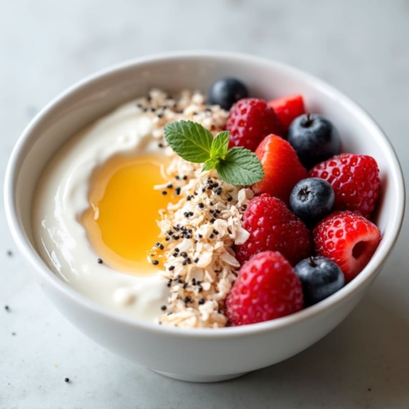 Greek Yogurt with Chia Seeds and Fresh Berries