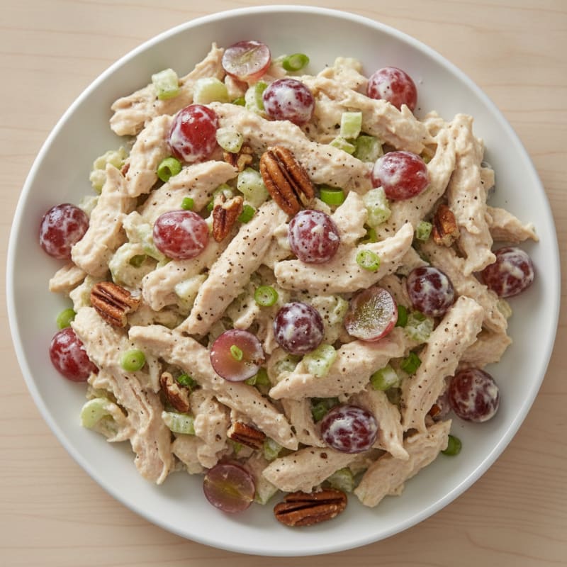 Creamy Chicken Salad with Grapes and Pecans