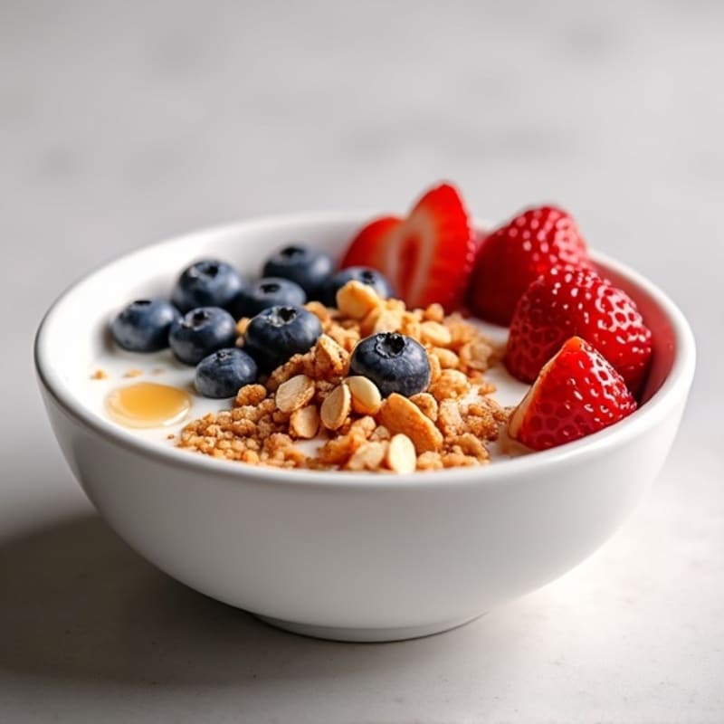Creamy Greek Yogurt Bowl with Fresh Berries and Honey-Almond Crunch