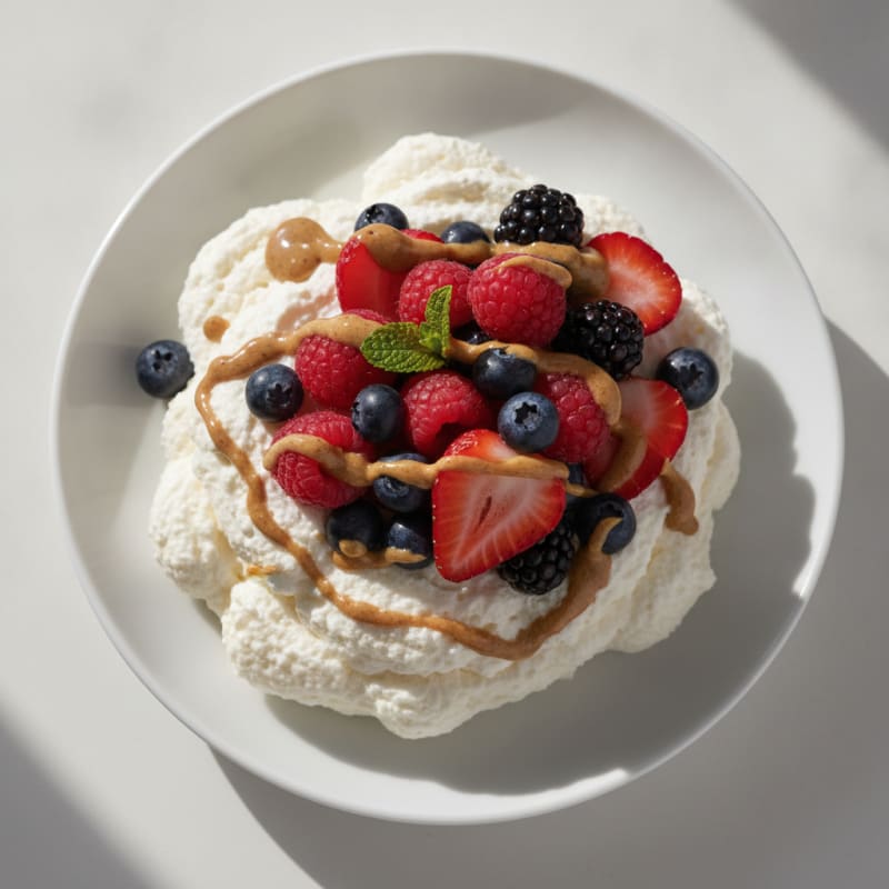 Silky Greek Yogurt Protein Mousse with Mixed Berries
