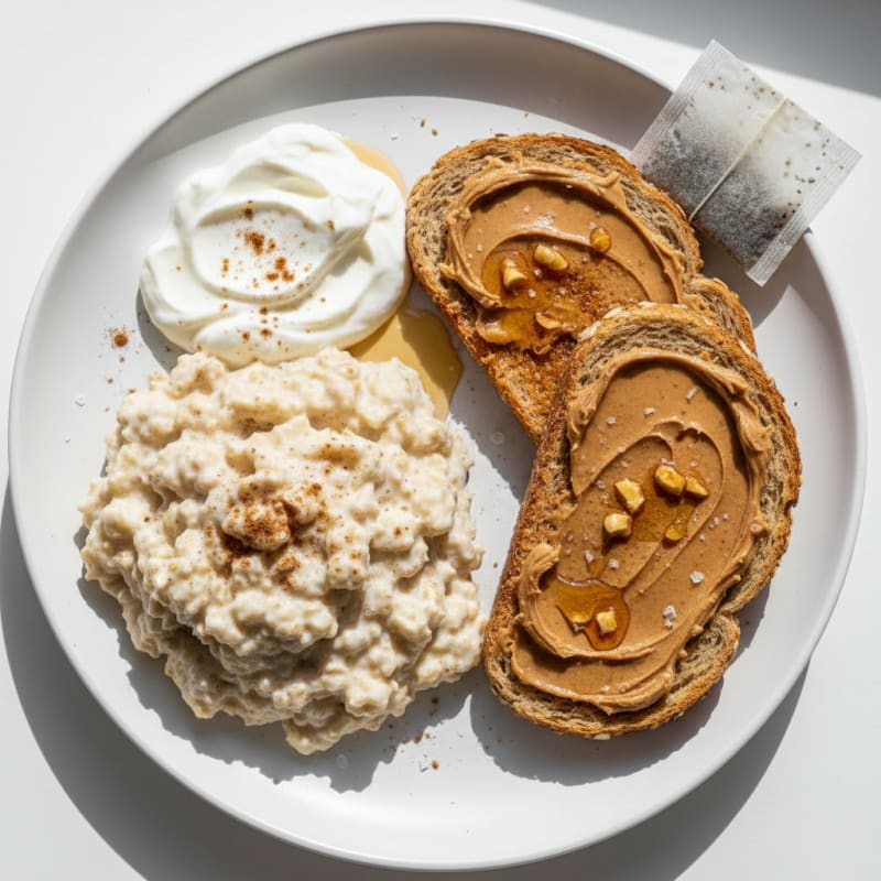 Honey-Almond Toast with Protein-Packed Oatmeal