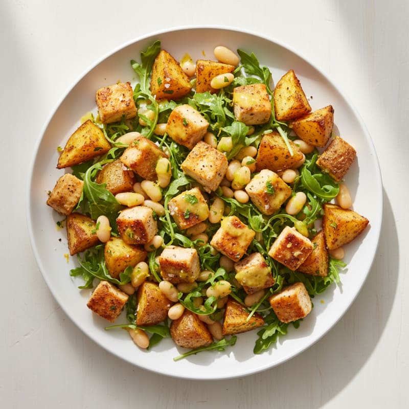 Zesty Roasted Potato and Bean Salad