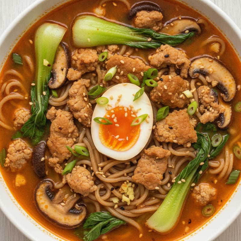 Sriracha Pork Ramen Soup