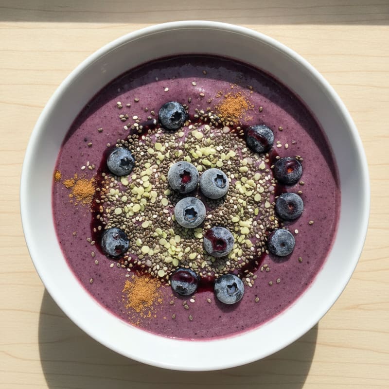 Blueberry Chia Seed Smoothie Bowl