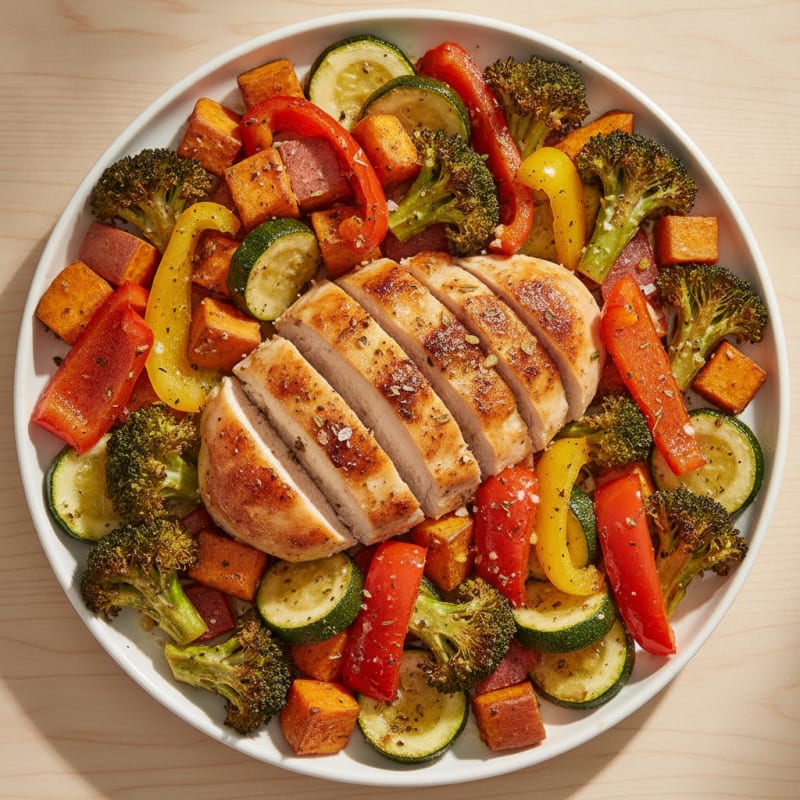 Garlic Herb Chicken with Roasted Vegetables
