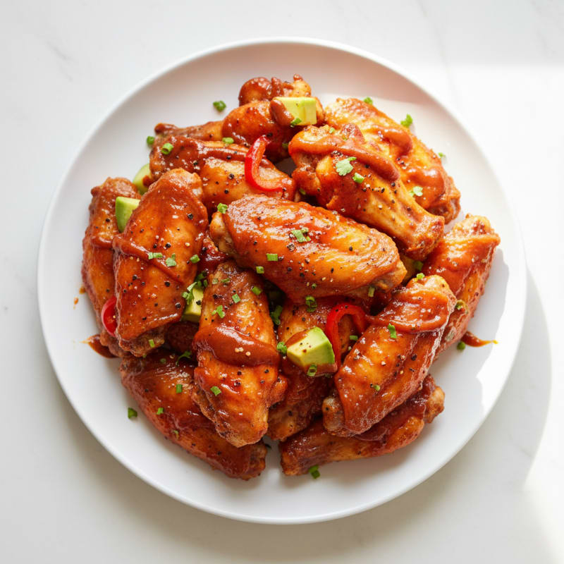 Spicy BBQ Glazed Chicken Wings