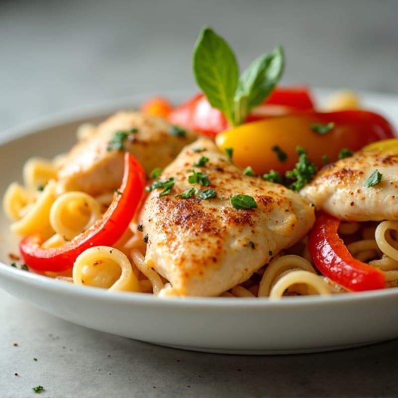 Creamy Cajun Chicken Pasta with Bell Peppers