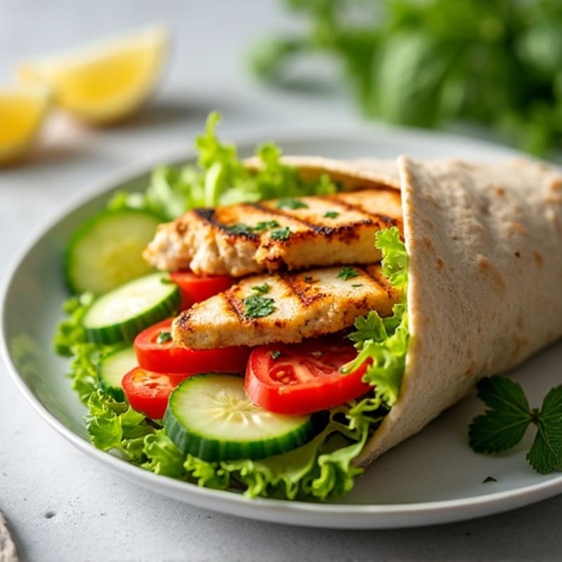 Herb-Grilled Chicken and Fresh Veggie Wrap