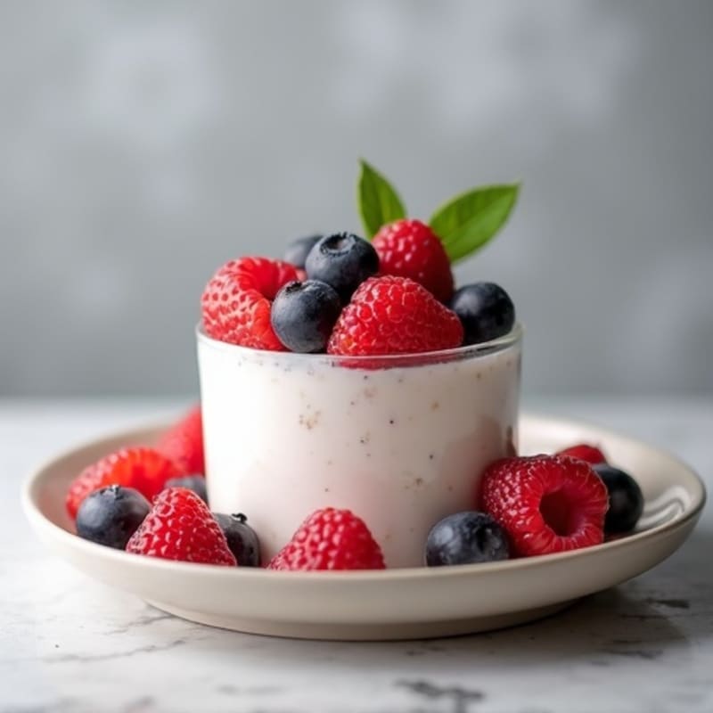Silky Greek Yogurt Protein Mousse with Berries
