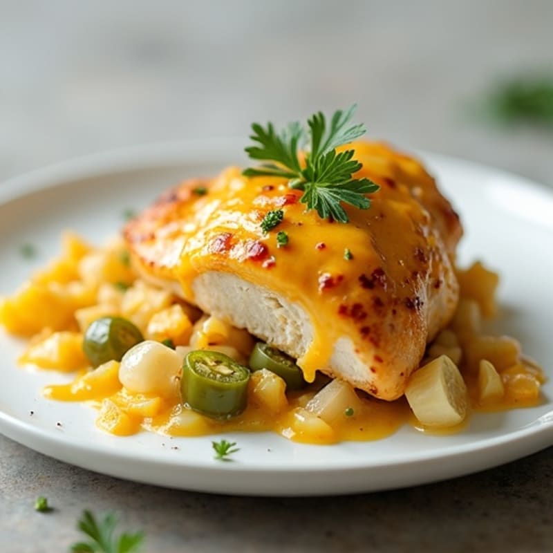 Spicy Creamy Jalapeño Chicken Bake