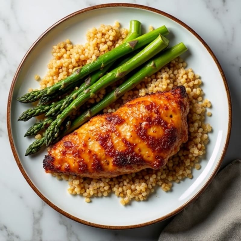 Crispy Baked Teriyaki Chicken with Roasted Asparagus