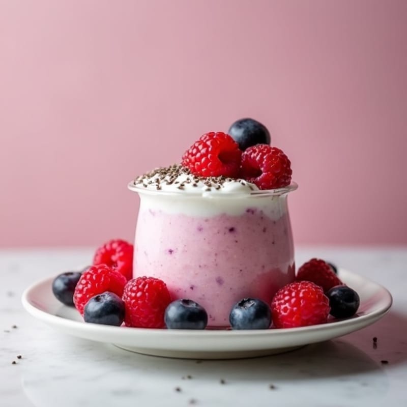 Silky Greek Yogurt Protein Mousse with Berries