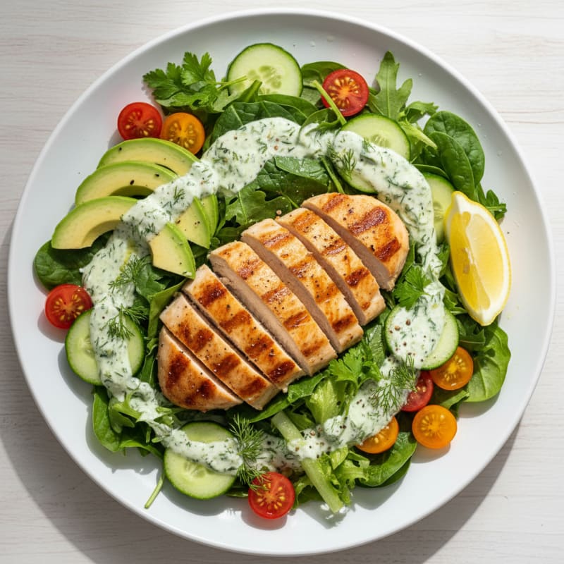 Creamy Herb Chicken Salad Bowl