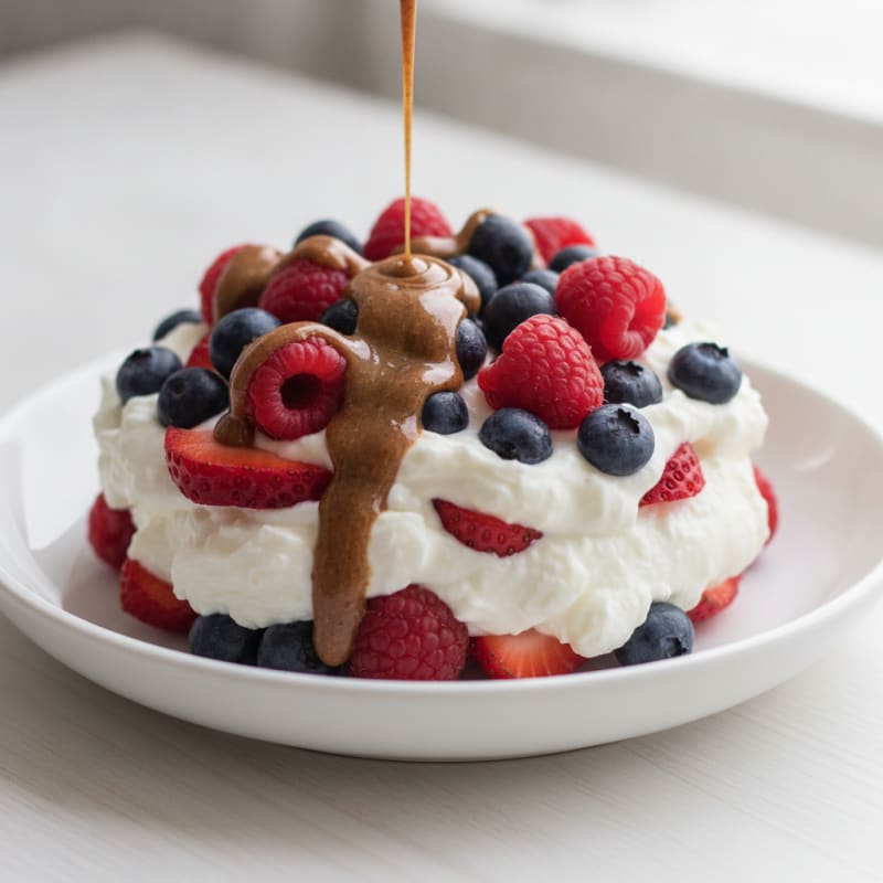 Greek Yogurt Protein Parfait with Mixed Berries and Almond Butter