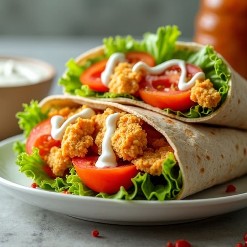 Crispy Buffalo Chicken Wrap with Creamy Ranch