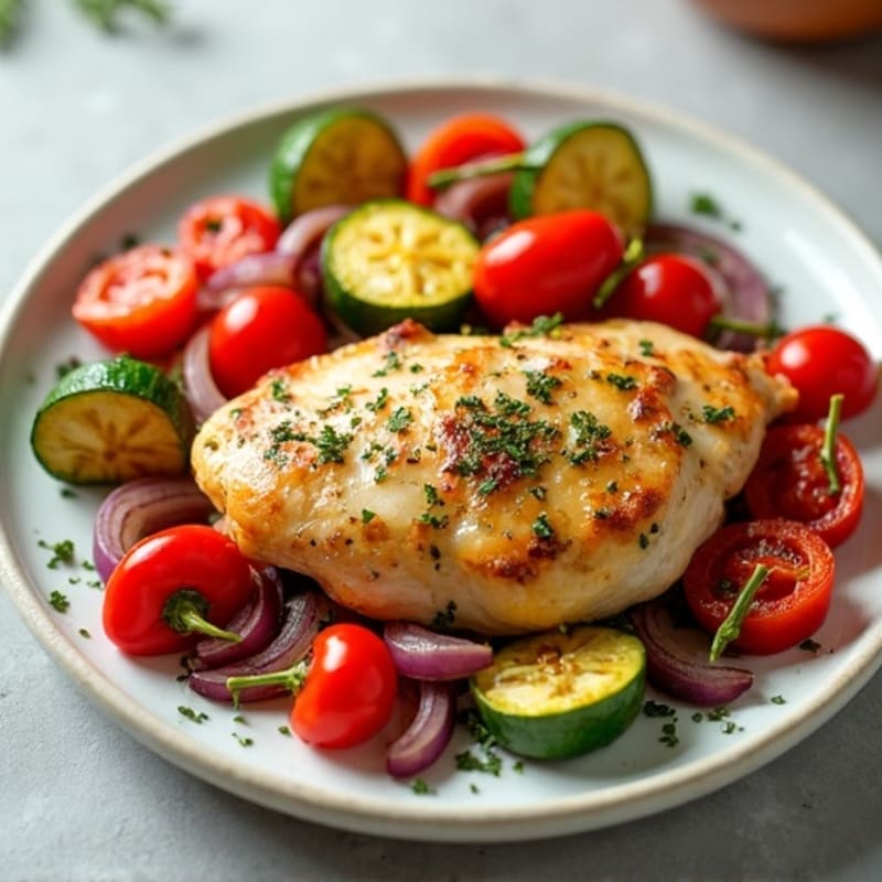Sheet Pan Lemon-Herb Chicken and Roasted Vegetables
