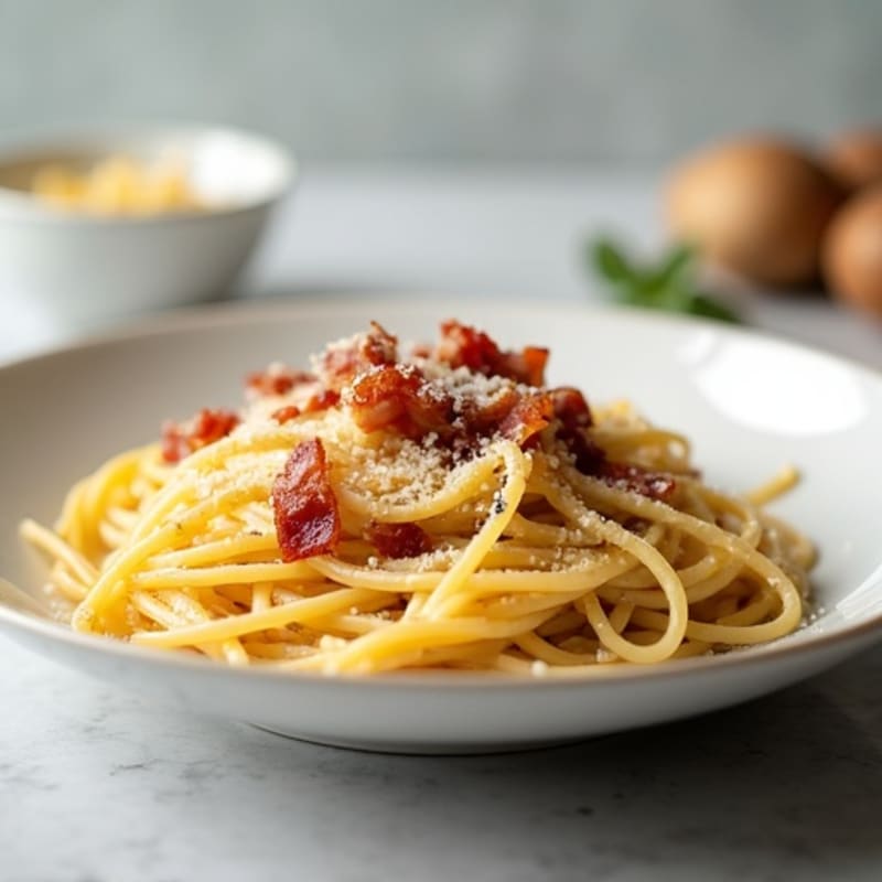 Creamy Lean Turkey Bacon Carbonara