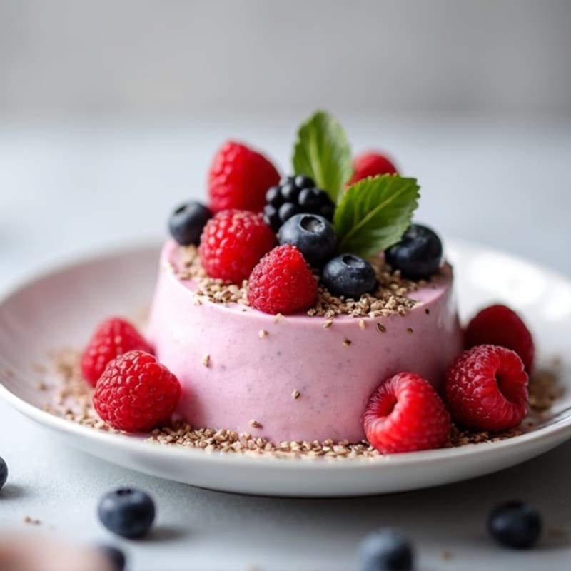 Silky Greek Yogurt Protein Mousse with Mixed Berries
